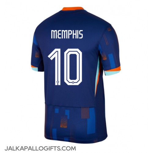 Alankomaat Memphis Depay #10 Vieraspaita EM-Kisat 2024 Lyhythihainen